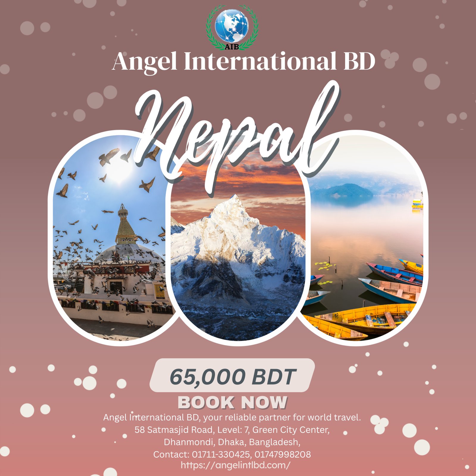 Nepal group tour 65000 BDT